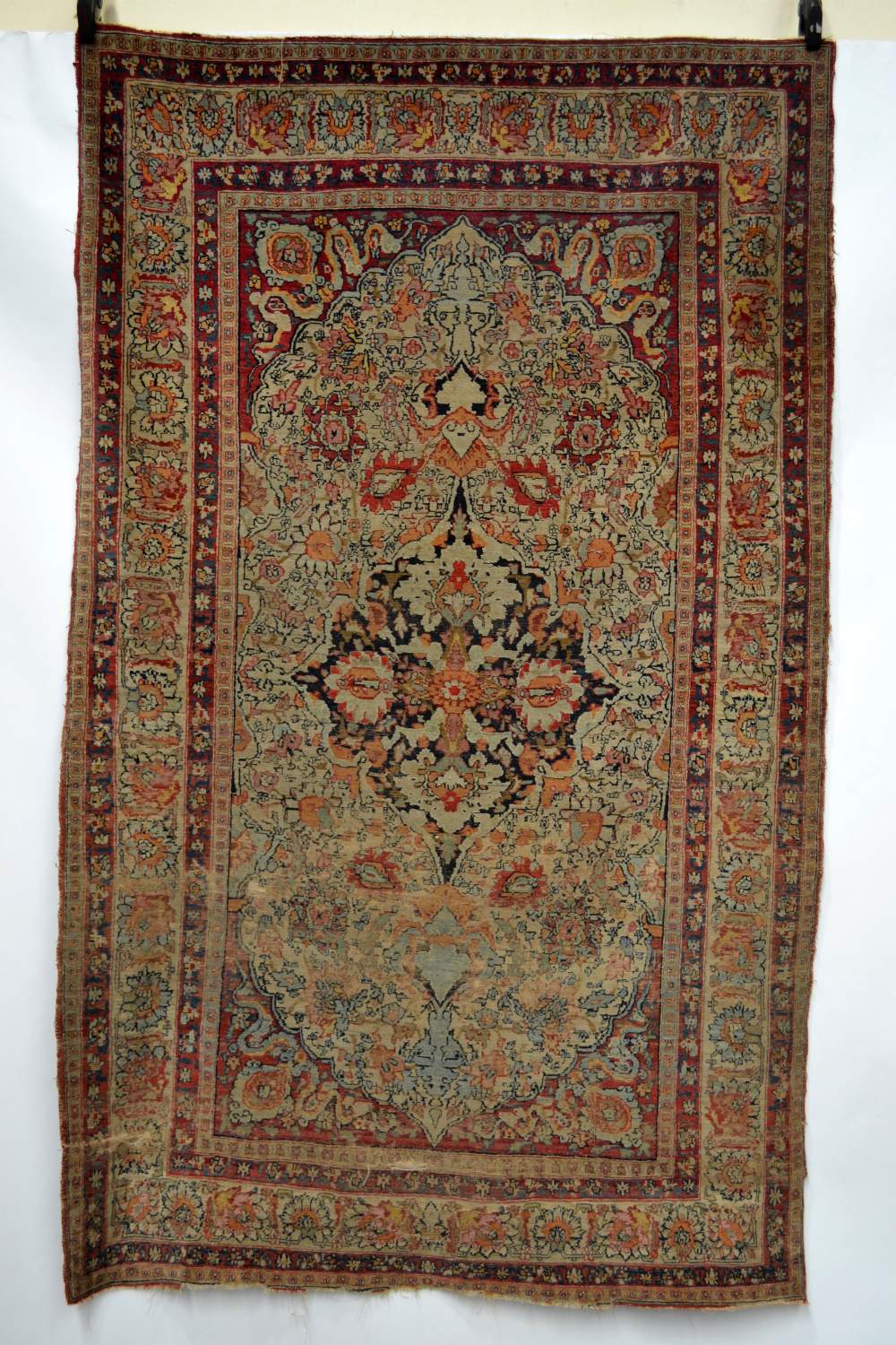Esfahan rug, south west Persia, early 20th century, 6ft. 11in. x 4ft. 2in. 2.11m. x 1.27m. Overall
