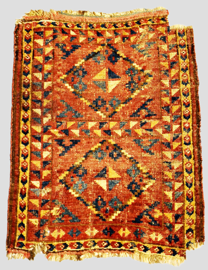 Ersari Turkmen trapping with floral design, south west Turkmenistan, early 20th century 1ft. 5in.