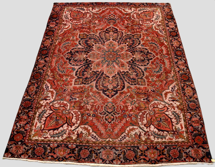 Ahar carpet, Heriz area, north west Persia, mid-20th century, 12ft. 8in. x 9ft. 5in. 3.86m. x 2.87m.