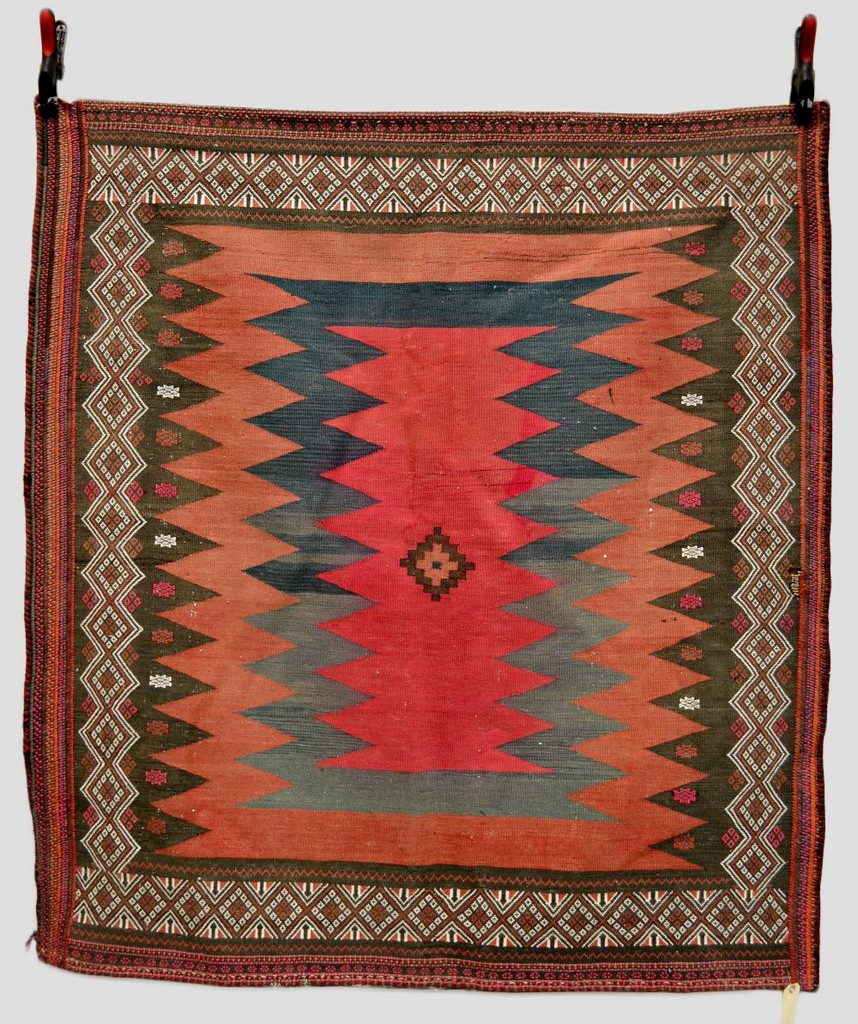 Afshar flatweave sofreh, Kerman area, south west Persia, 20th century, 4ft. 9in. x 4ft. 3in. 1.