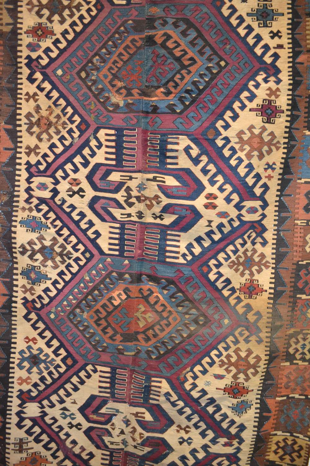 Fragmented Konya kelim, central Anatolia, second half 19th century, 7ft. 9in. x 5ft. 2.36m. x 1.52m. - Image 2 of 5