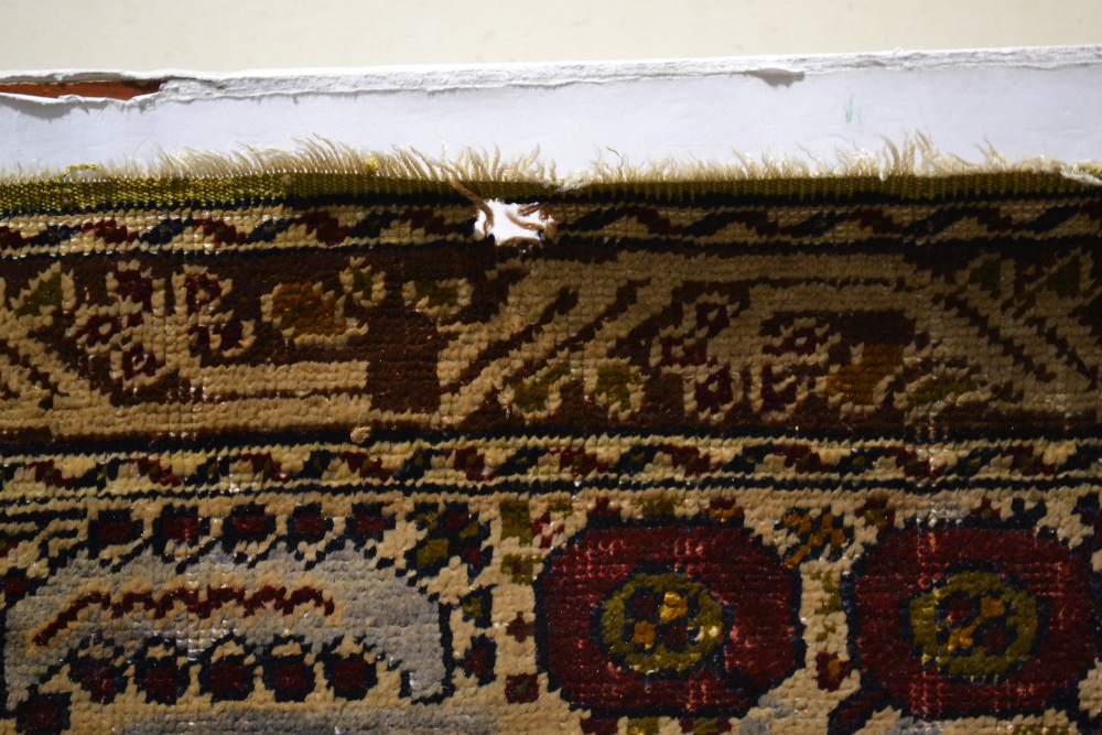 Ghiordes silk prayer rug, west Anatolia, early 20th century, 5ft. 2in. x 3ft. 10in. 1.58m. x 1. - Image 6 of 9
