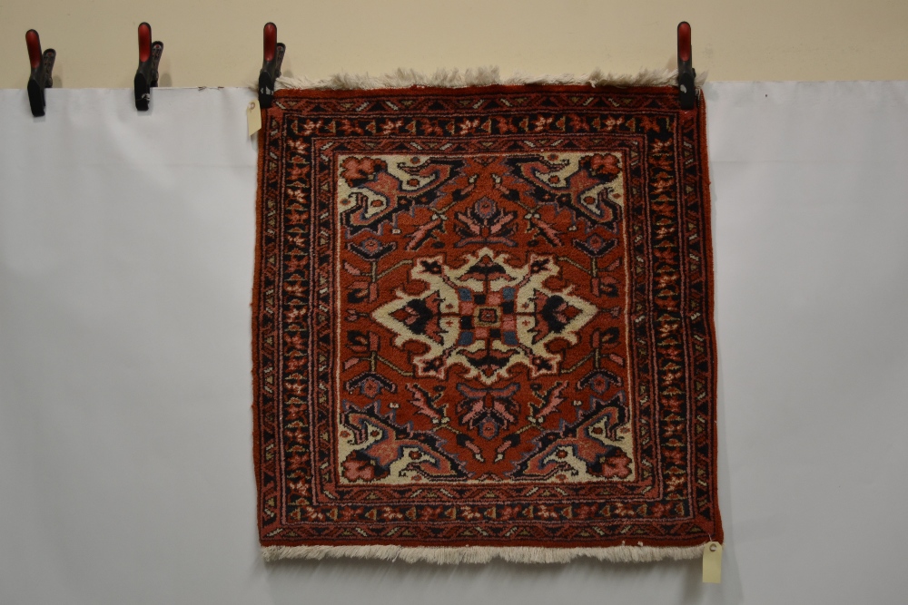 Heriz rug, north west Persia, circa 1950s, 2ft. 11in. x 2ft. 9in. 0.89m. x 0.84m.