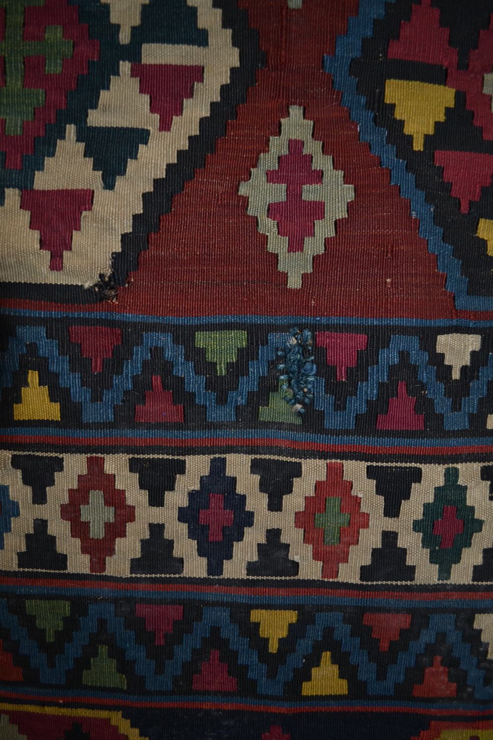 Exceptional Shirvan banded kelim, south east Caucasus, late 19th century, 10ft. 5in. x 6ft. 1in. 3. - Image 5 of 8