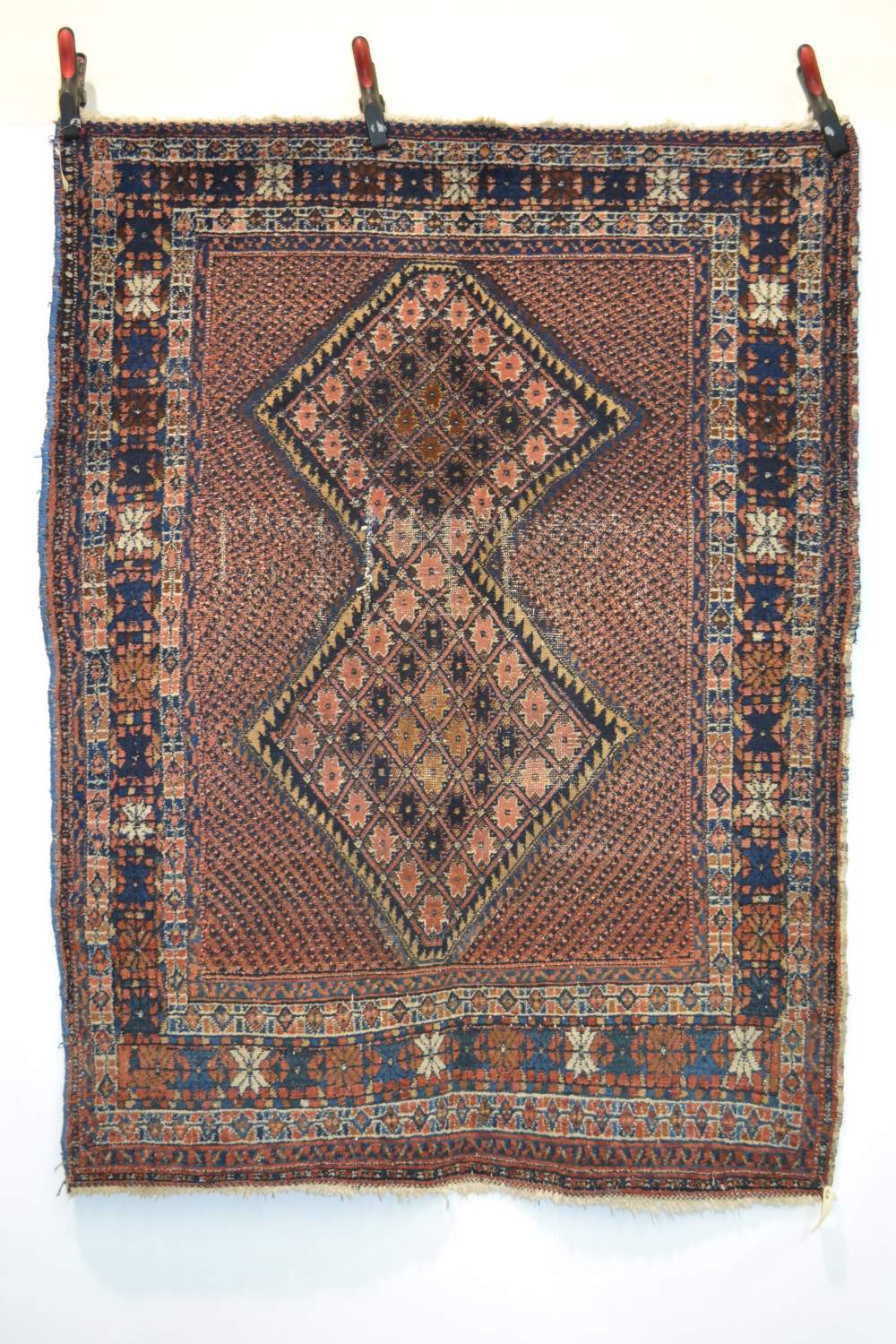 Afshar rug, Kerman area, south west Persia, about 1930s, 5ft. 1in. x 3ft. 11in. 1.55m. x 1.20m. Some