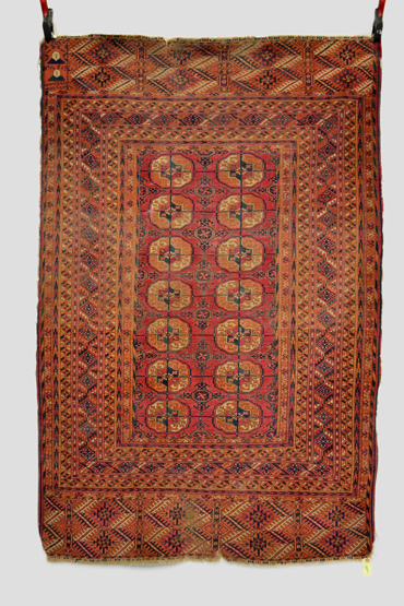 Tekke Turkmen rug with a portrait of Lenin, Turkmenistan, about 1920s, 6ft. 5in. x 4ft. 3in. 1.