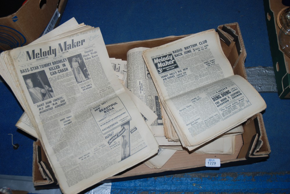 A large quantity of Melody Maker Newspapers from the 1940's to 1970's