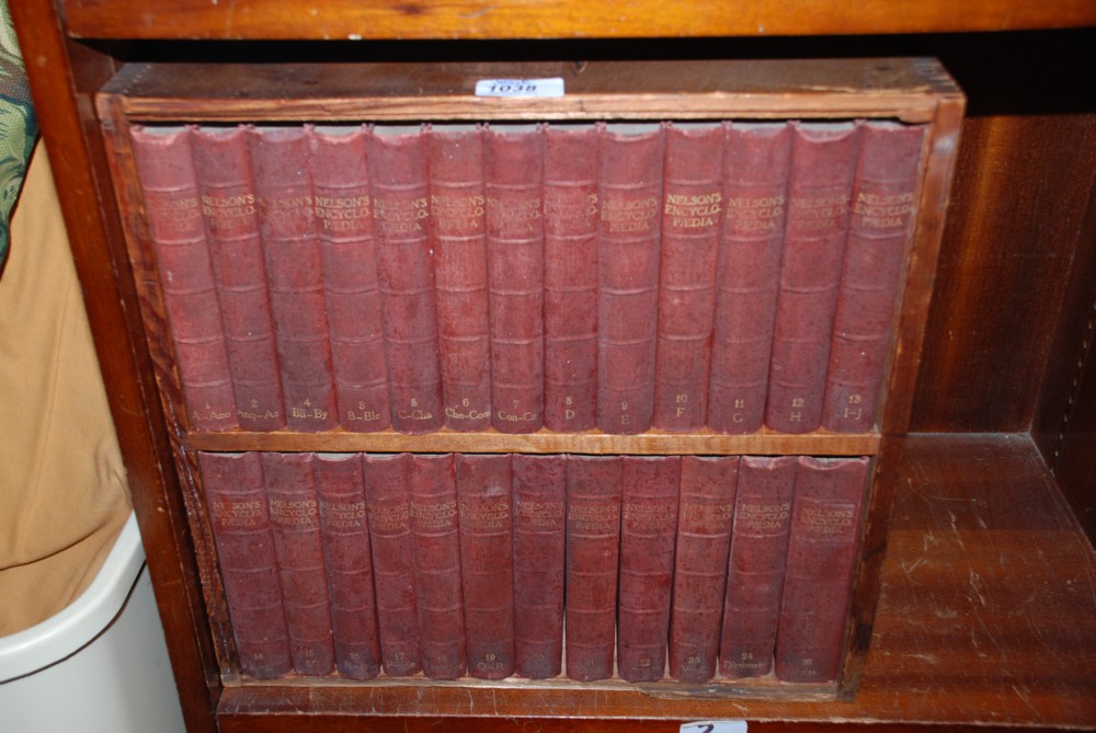 The complete 25 editions of Nelson's Encyclopaedia with illustrations, edition 25 being an Atlas