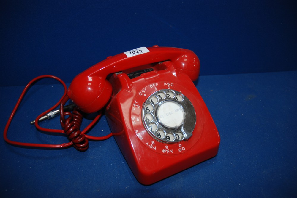 An old red Telephone