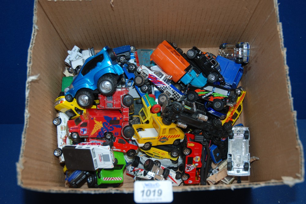 A quantity of Toy Cars and Trucks including Matchbox, Real Toy, Corgi etc.