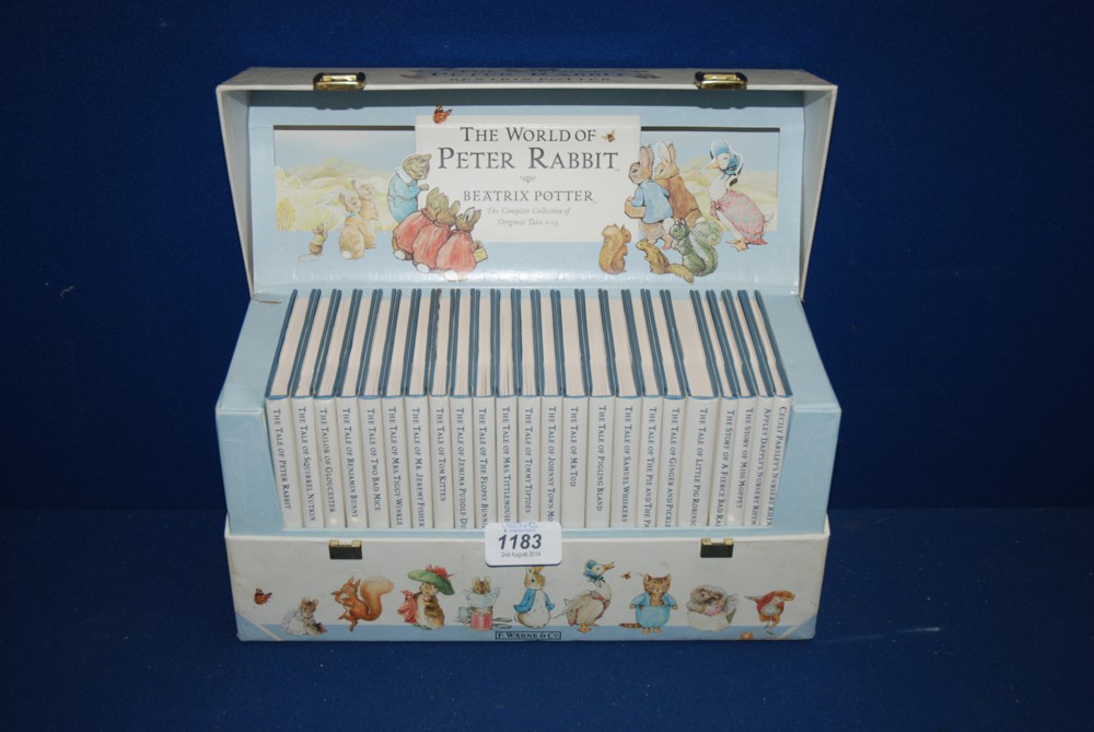 A complete boxed set of 'The World of Peter Rabbit' by Beatrix Potter.