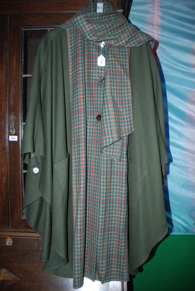 A lady's pure Wool cape style Coat by Avoca. Co. Wicklow, Ireland.