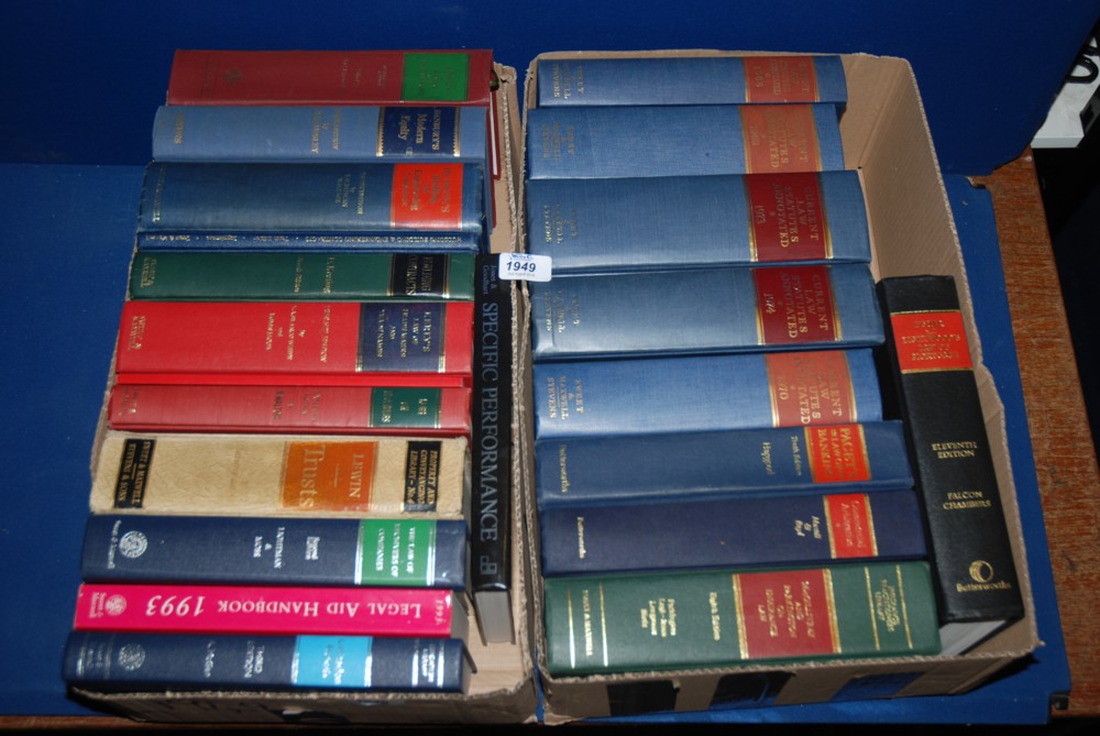 Two Boxes of Books:Property and Conveyancing, Law of Banking etc.