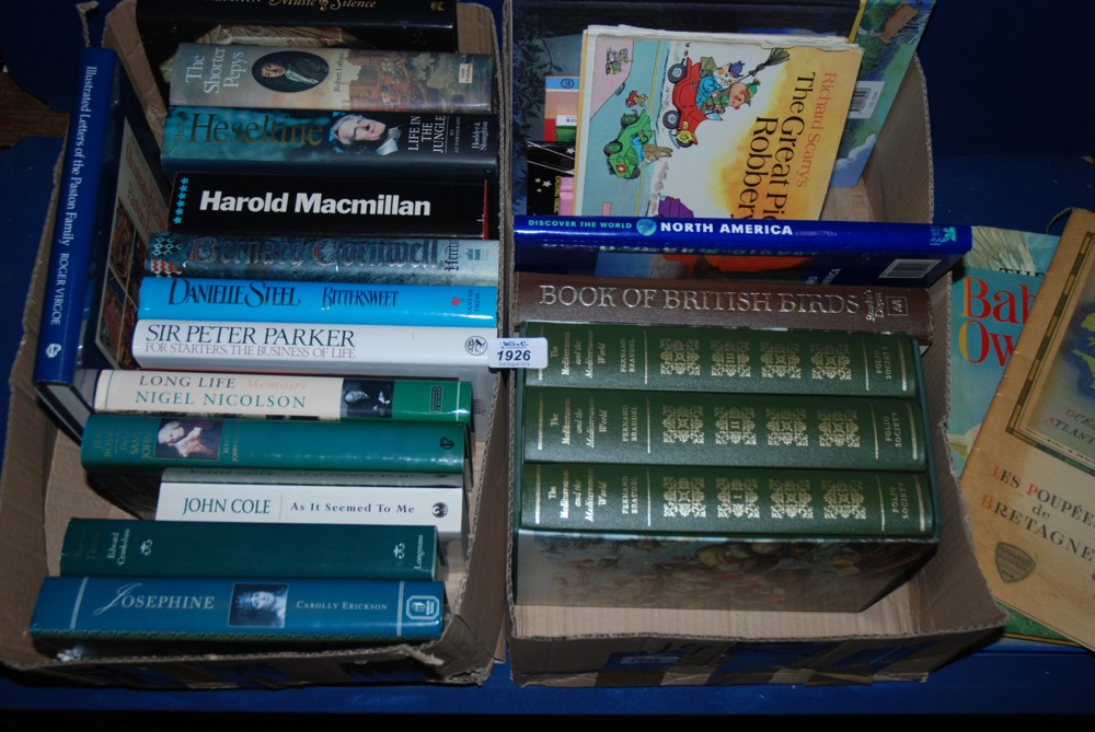 Two Boxes of Books: Mediterranean and Mediterranean World, Harold McMillan etc.