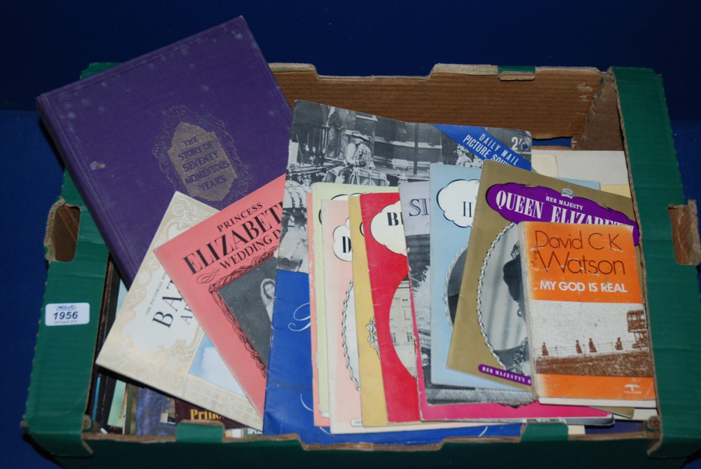 A Box of Royalty Magazines and books.