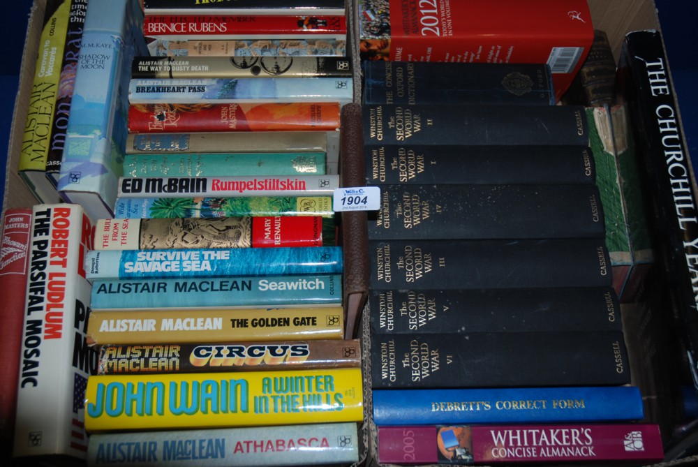 Two Boxes of Books: WWII, Alistair McClean etc