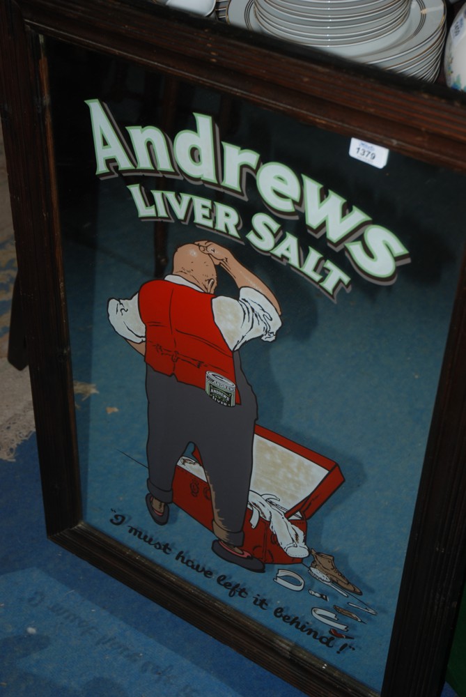 An ''Andrews Liver Salts'' advertising Mirror