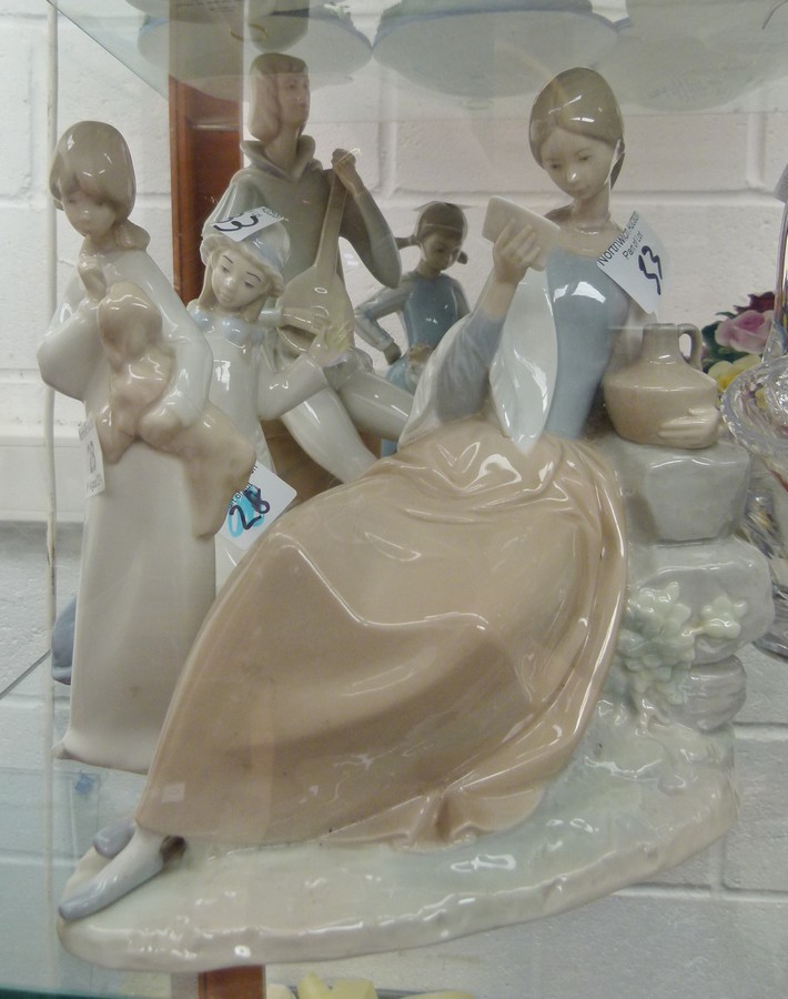 Five Forcera porcelain figures, one A/F