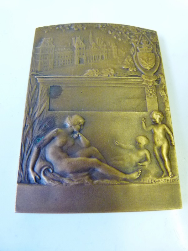 Ville De Paris 1912 musical concourse bronze plaque, signed Legastelois, 75 x 54cm