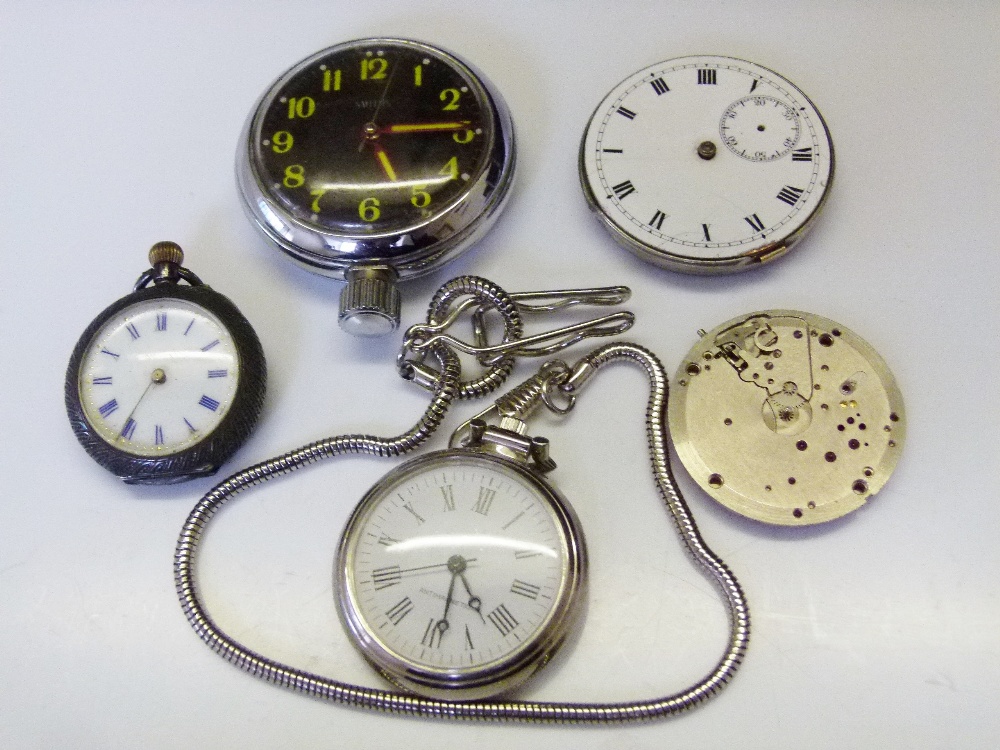 Smiths military pocket watch and other watches and parts