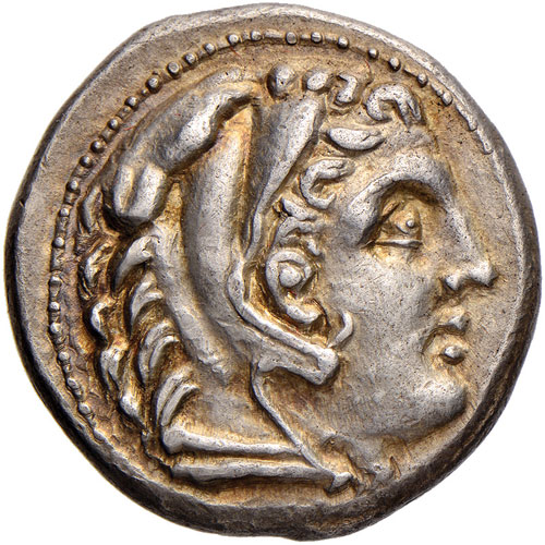 REGNO DI MACEDONIA Alessandro III (336-323 a.C.) Tetradramma (Amphipolis) Testa laureata di Eracle