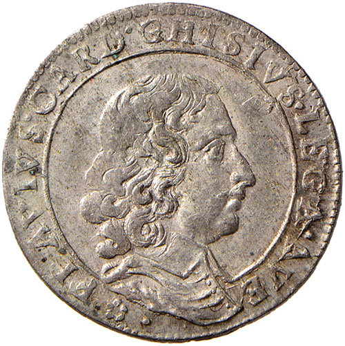 Alessandro VII (1655-1667) Avignone - Luigino 1662 - Munt. 44 AG (g 2,30) RR Minime screpolature ed