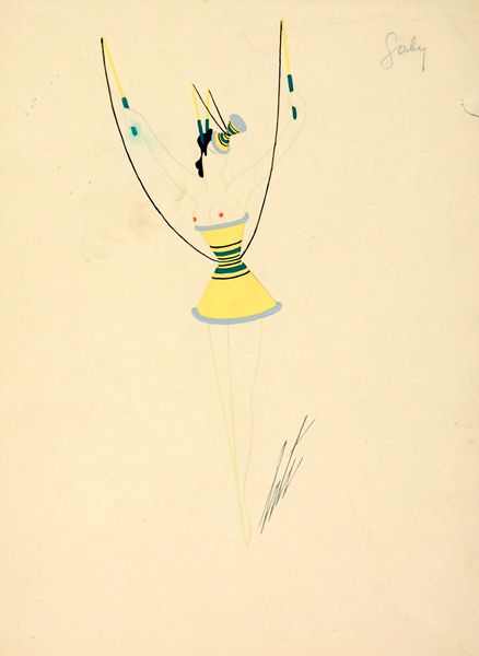 Art-Deco - - Erté, (Romain de Tirtoff). Les Jouets. Gouache auf Papier. Rechts unten signiert. Verso