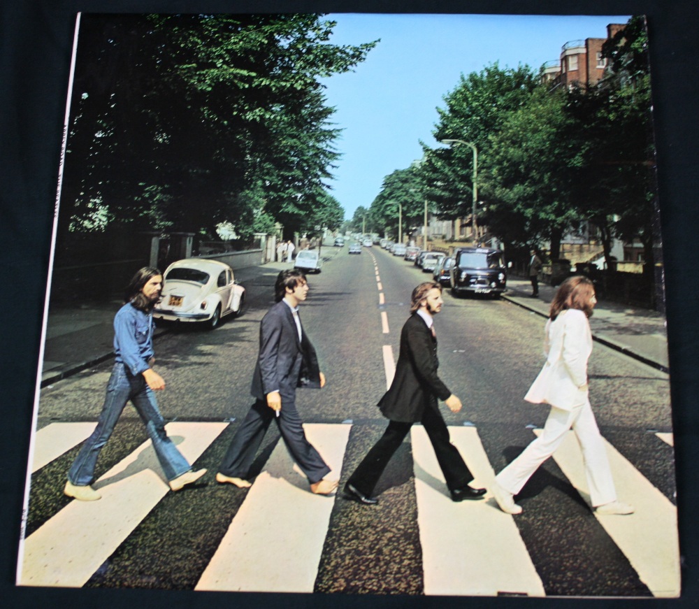 THE BEATLES - Abbey Road UK yellow & black export pressing (PPCS 7088) housed in a misaligned