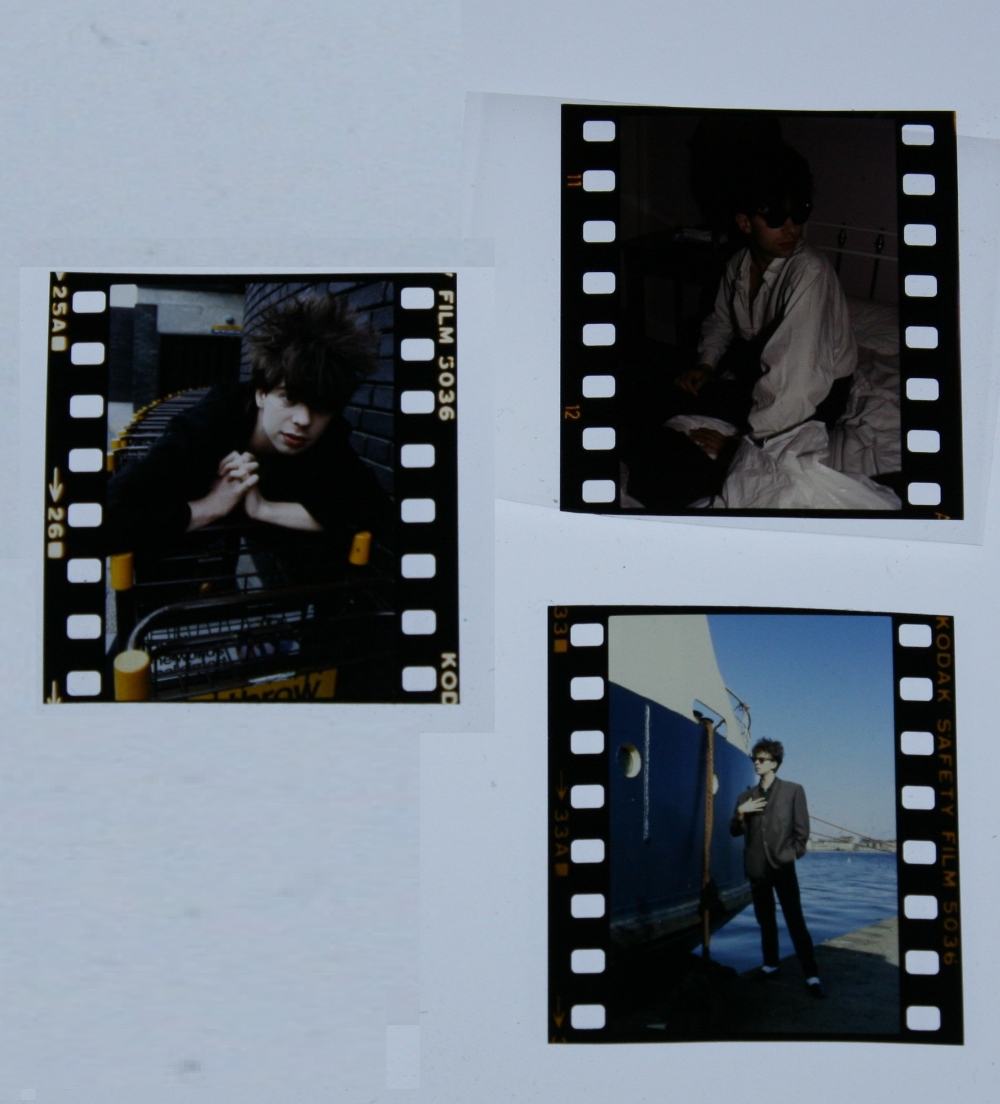 ECHO & THE BUNNYMEN  - three negatives for photographs of Ian McCulloch taken by Les Pattinson