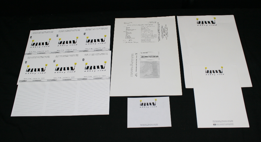 ABBEY ROAD - collection of stationery from `Abbey Road` studios to include headed paper - 6 x