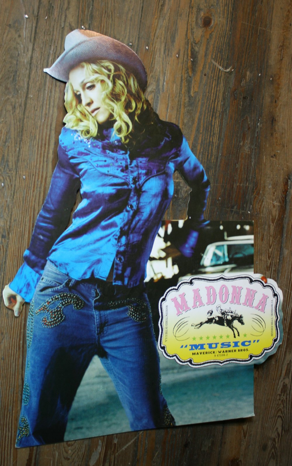 MADONNA - collection of 3 x roller banners and a cardboard display to promote her eighth studio