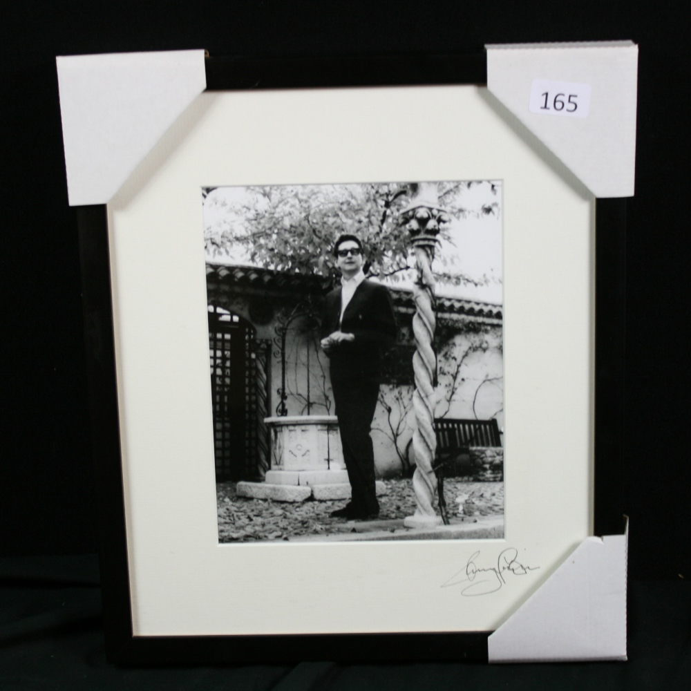 ROY ORBISON - black and white photograph (9.5``x8``) signed by the photographer Harry Goodwin,