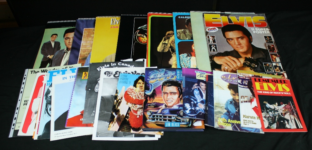 ELVIS - collection of books and memorabilia to include 7 x pieces of sheet music, 7 x calendars (