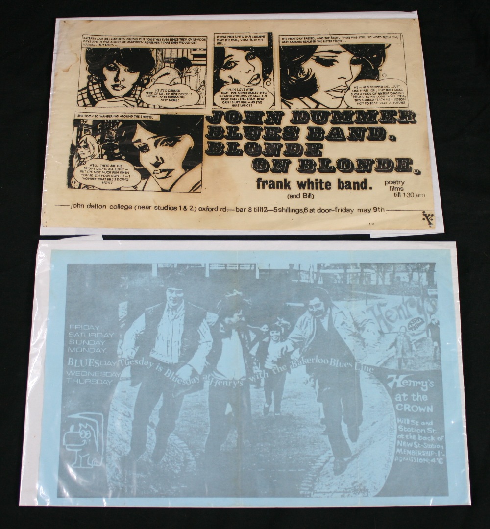 FLYERS - 2 x original UK promotional flyers to include The Bakerloo Blues Band at `Henry`s`