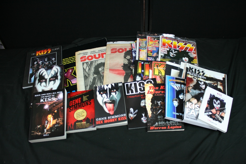 KISS - collection of 10 x books and several magazines to include `Kiss Faq`, `Gene Simmons Glam