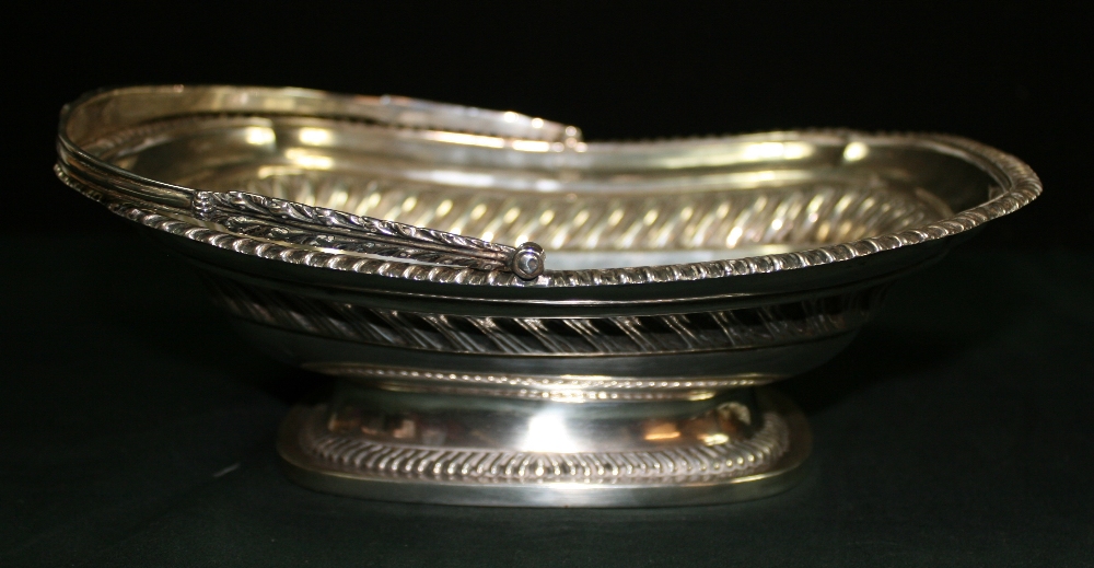 CHARLES STUART HARRIS -  A decorative cake basket with rope boarder around the edge and decorative - Image 4 of 6