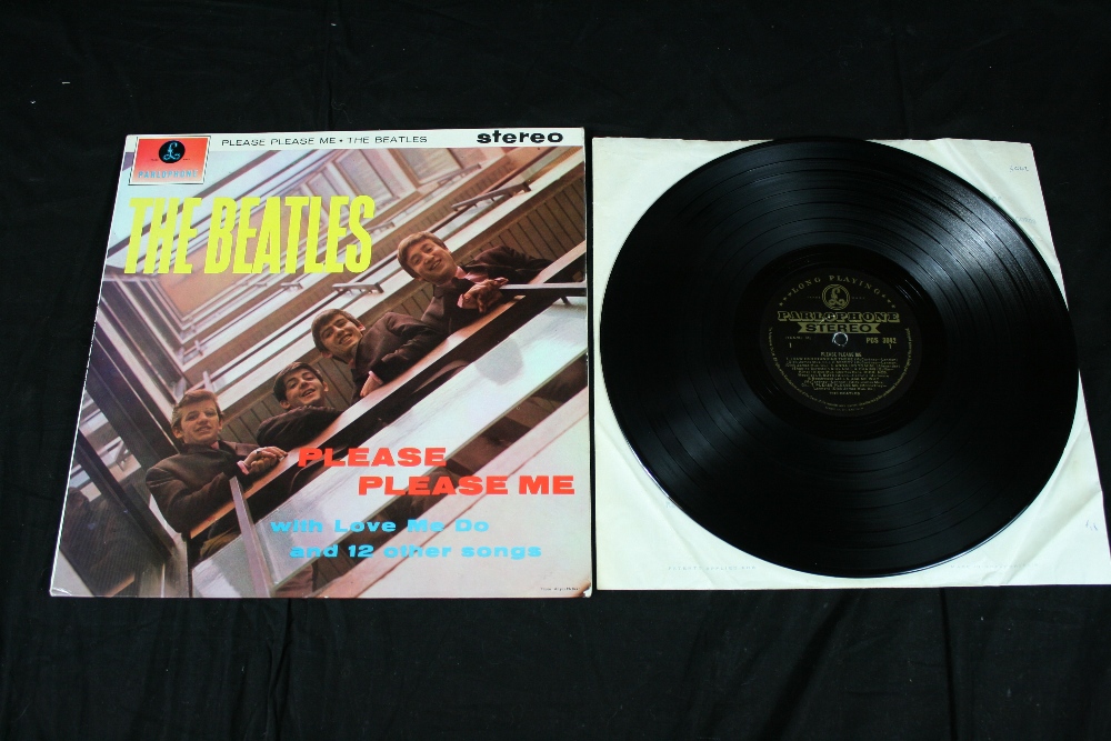 BLACK & GOLD BEATLES STEREO PLEASE PEASE ME - Original UK stereo first pressing (PCS 3042) on the