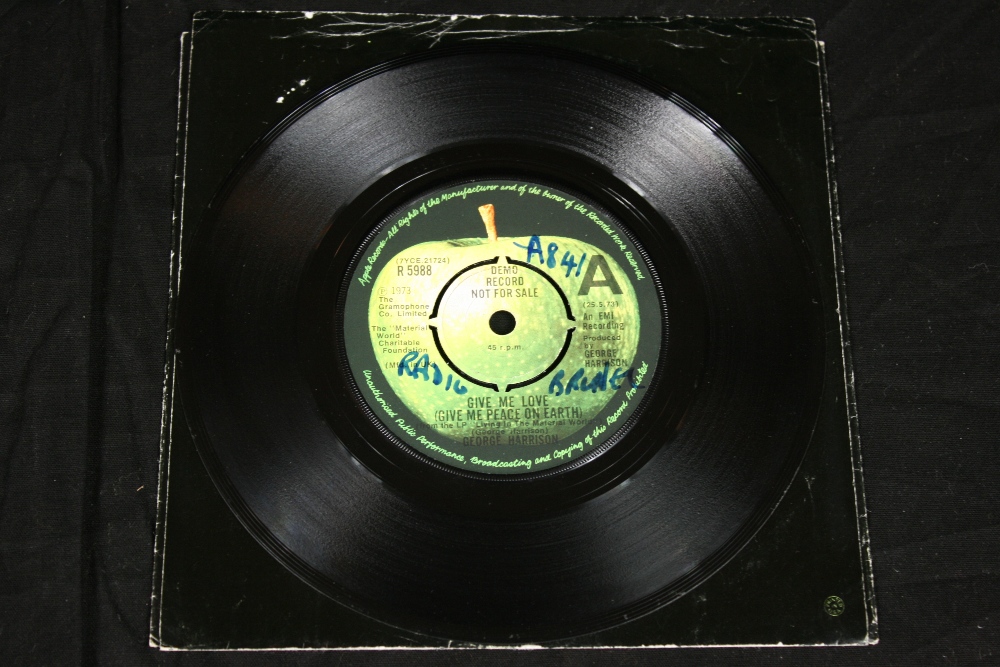 GEORGE HARRISON - Give Me Love (Give Me Peace On Earth) (R9588) Apple label demo with "Demo Record