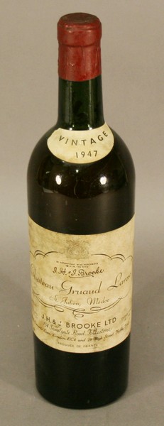 A BOTTLE OF CHATEAU GRUAUD LAROSE ST JULIEN, MEDOC vintage 1947, shipped and bottled by J.H& J