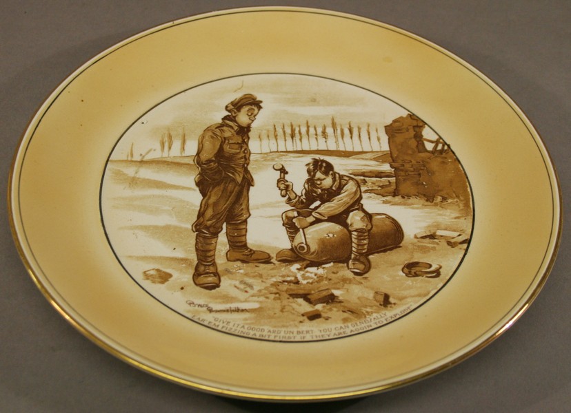A GRIMWADES BRUCE BAINSFATHER OLD BILL PLATE caption reads ""Give it a good un burt"" Overall good