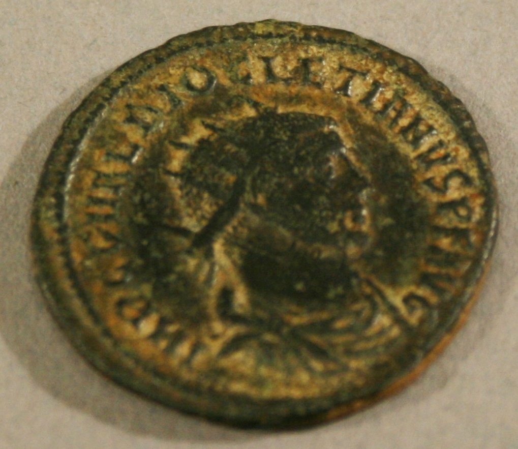 A ROMAN DIOCLETIAN ANTONINIANUS BRONZE COIN Antioch c285 AD, with radiate, draped cuirassed bust