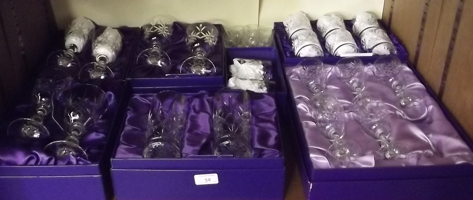 Seven Boxed Sets of Edinburgh Crystal Glasses, Wine, Whisky, Sherry etc