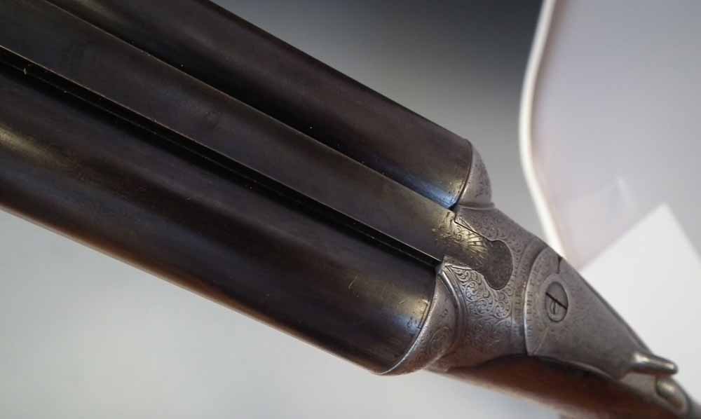 Westley Richards 12 bore side by side shotgun   with sleeved 26 3/4" barrels, fully engraved action, - Image 6 of 25