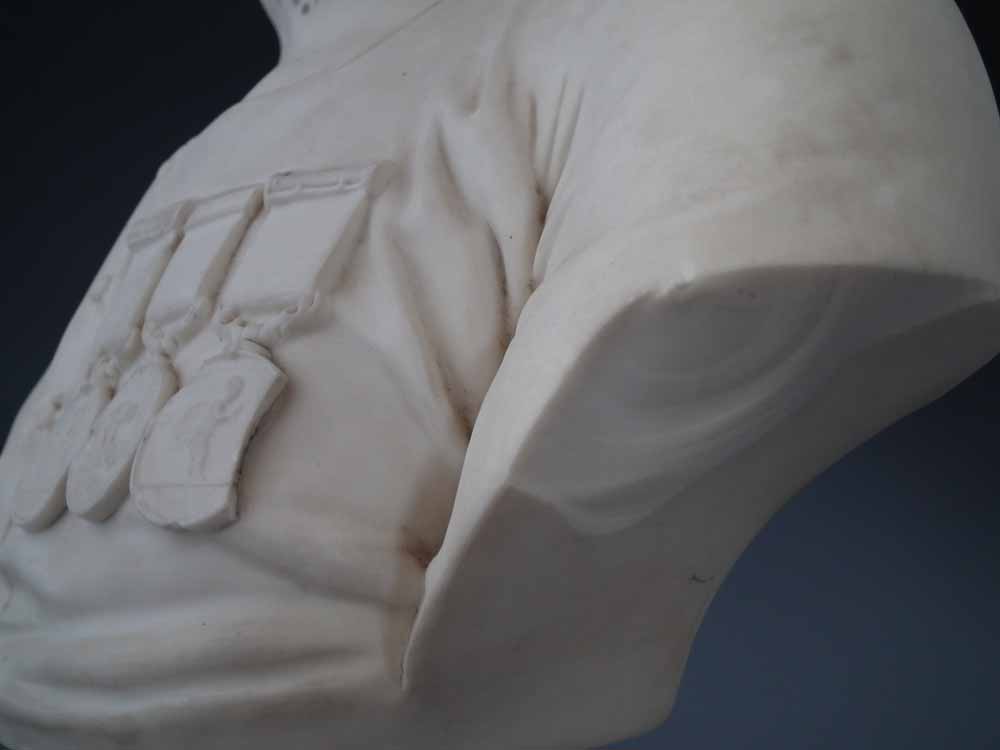 Staffordshire Parian bust of Captain Mathew Webb circa 1875   published by J.S. Crapper and C. - Image 2 of 9