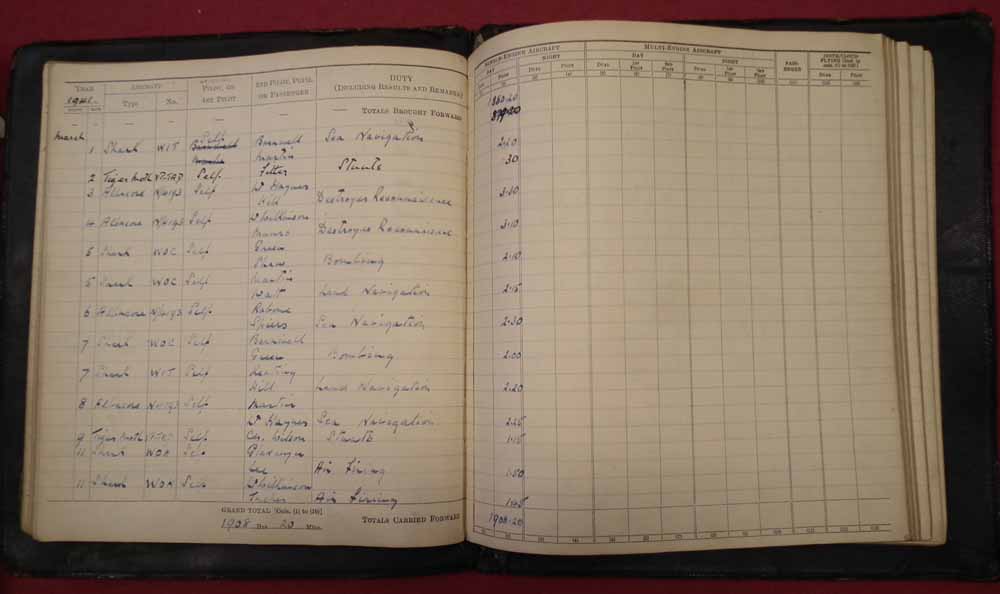 Log books and related paperwork for the pilot F. Roy Tuckett. Lot to include a flight log for - Image 24 of 35