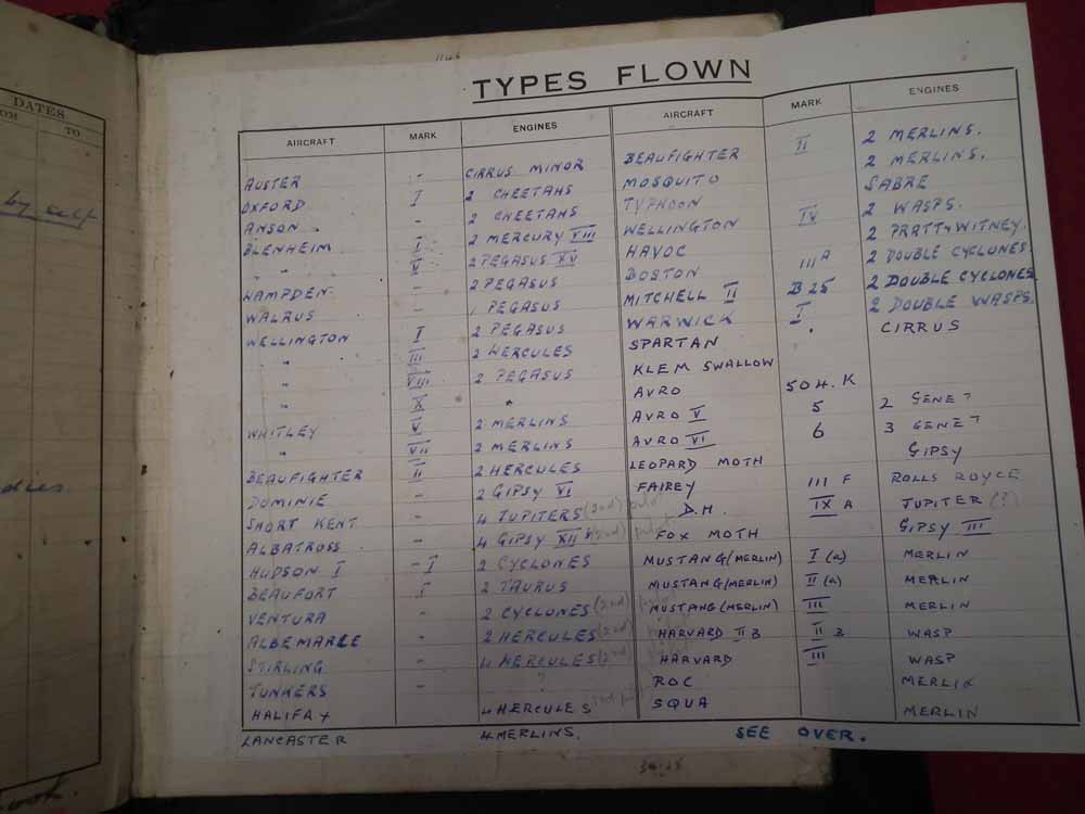 Log books and related paperwork for the pilot F. Roy Tuckett. Lot to include a flight log for - Image 28 of 35