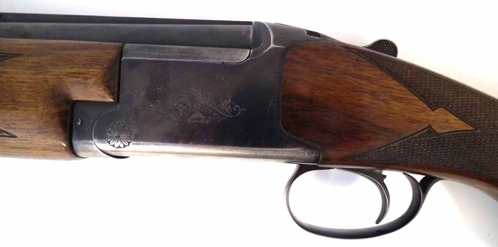 Browning 12 bore over and under shotgun  serial number 73J05799, with 26.25" barrels choked to three - Image 7 of 12