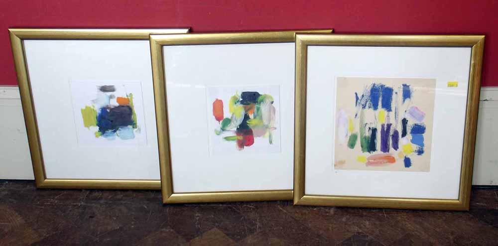 Hulka 20thC - Abstract Studies - three framed paintings (3) Condition report: see terms and