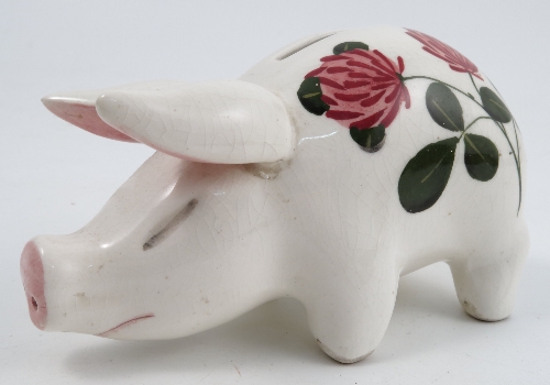 A Jan Plichta porcelain money box, formed as a pig