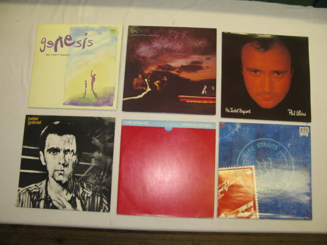 A Collection of LPs including Peter Gabriel, Genesis, Dire Straits, Elton John, Fanny Hil and